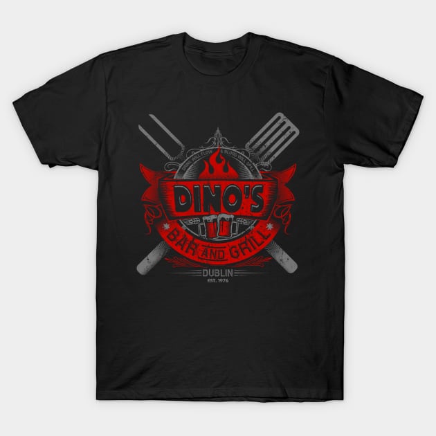 DINO'S BAR AND GRILL T-Shirt by trev4000